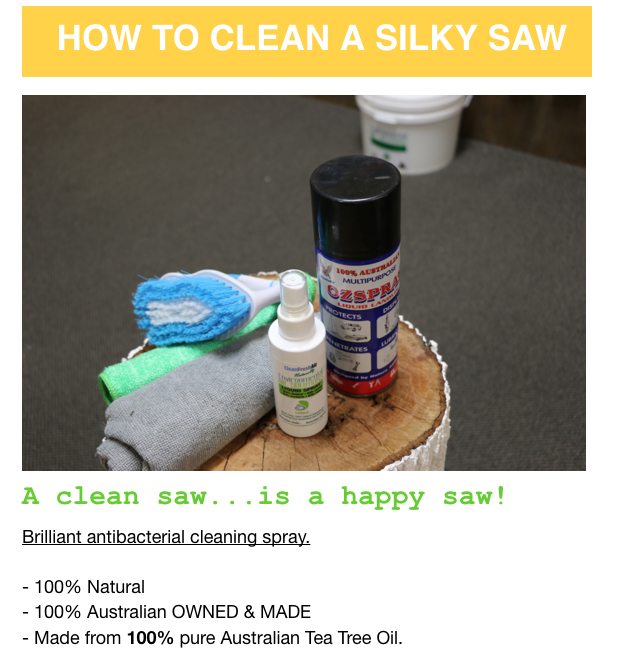 KEEPING A SILKY SAW CLEAN