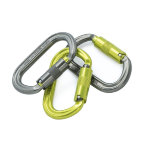 Oval Karabiner Supersafe 3pk - Lemon/Titanium/Grey