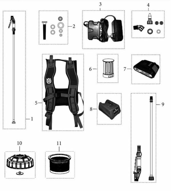 Husqvarna Deluxe Harness for Battery Sprayer 15L - Image 2