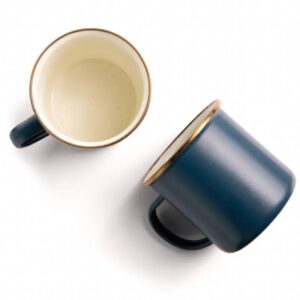 Barebones Enamel 2-Tone Mug Set - Deep Indigo