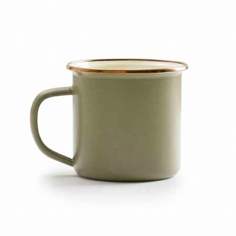 Barebones Enamel 2-Tone Mug Set - Olive Drab - Image 3
