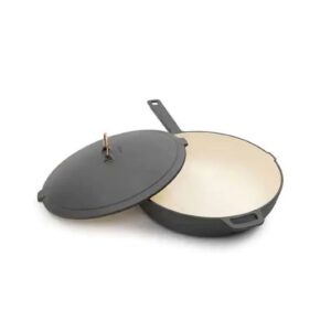 Barebones Enamel lined Cast Iron Skillet - 12 inch - Vintage White