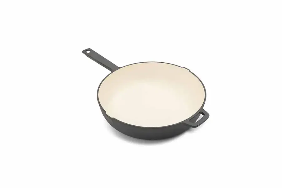 Barebones Enamel lined Cast Iron Skillet - 12 inch - Vintage White - Image 3