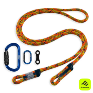Stein SCE-X1 Work Positioning Lanyard Orange 5m c/w SECURA Oval & MI-O