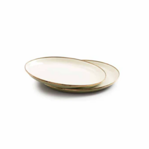Barebones Enamel 2-tone Deep Plate Set - Olive Drab