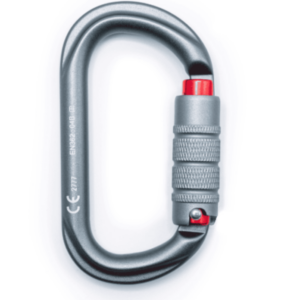 At Height Aluminium Triple Action Oval Carabiner - Grey
